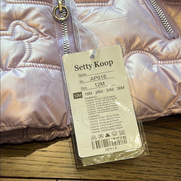 Serty Koop Lilac Puffer Coat with Faux Fur 12 months fashion jacket purple NWT - Picture 2 of 11